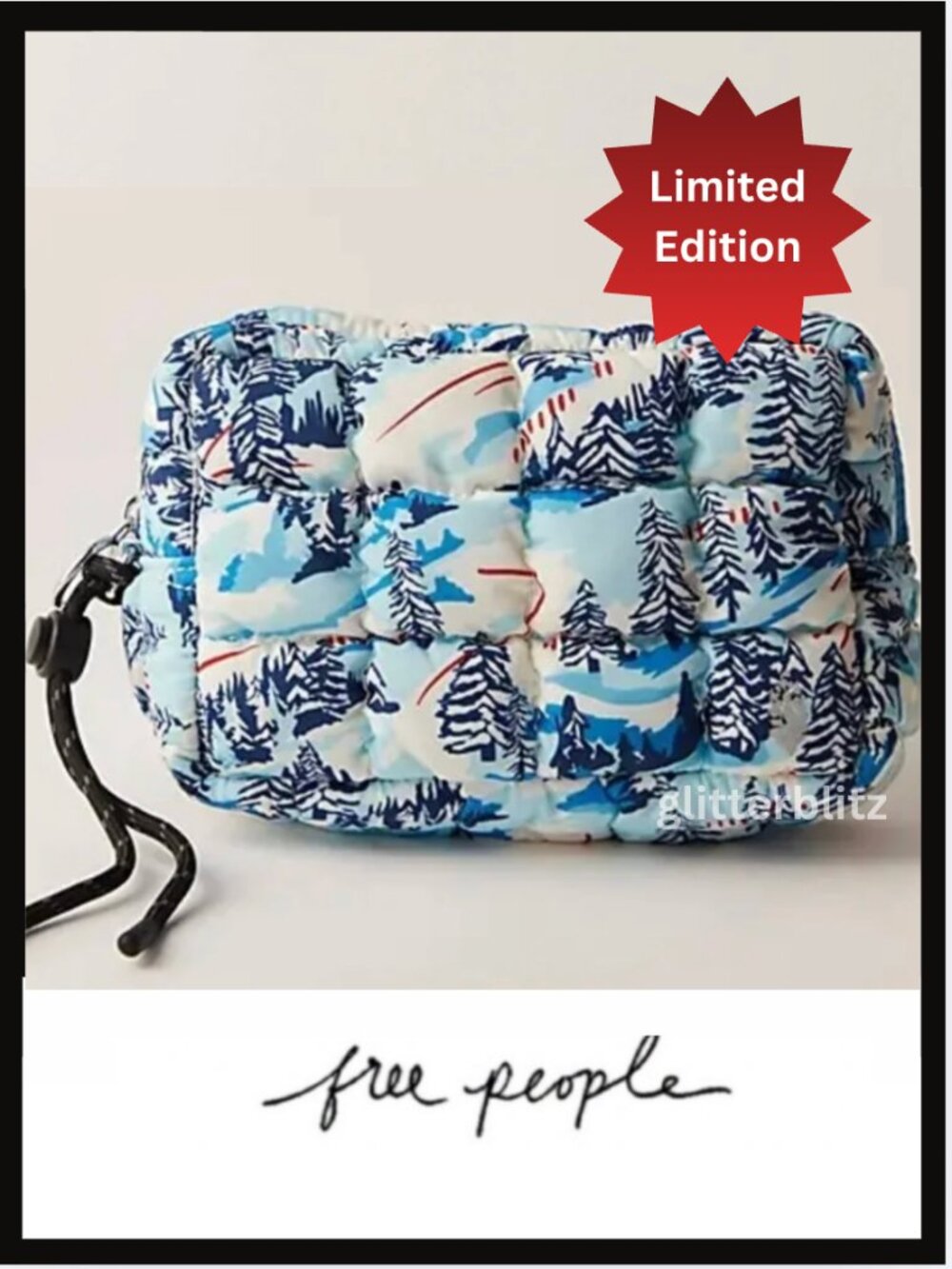 Free People Limited Edition Quilted Printed Mini Case ⛷️ ALPINE